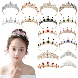 Cristal strass tiaras e coroas mais cor rainha princesa coroa diademas festa de casamento acessórios para o cabelo meninas cabeça jóias