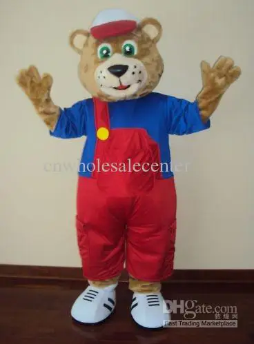 Nuovo personaggio adulto Halloween bear bel Costume da mascotte Halloween Christmas Dress Full Body puntelli Outfit Costume da mascotte