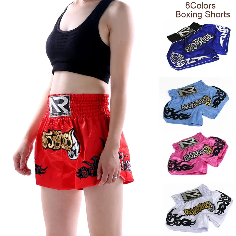 Men Women Boxing Mma Shorts Kids Muay Thai Sanda Training Trunks Boys Girls Kickboxing Sport Shorts Martial Fitness Boxeo Pants