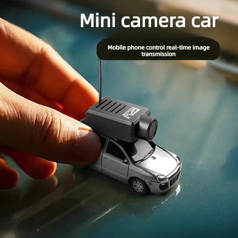 1:64 Mini RC Camera Car 2.4GHz High-Performance Camera Speed Up To 3km/h Rechargeable LED Lights RTR All-Terrain Desktop Toy Car