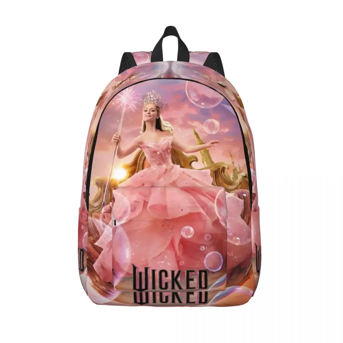 Wicked Elphaba & Glinda Tonal Backpack Men Women Casual High School Travel Daypack Magic Movie Laptop Shoulder Bag Lightweight