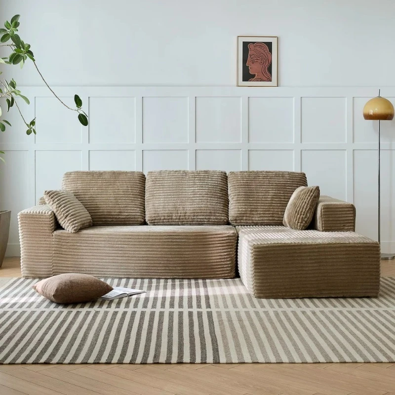 Vacuum compression living room sofa Modern furniture L-shaped convertible combination sofa bed