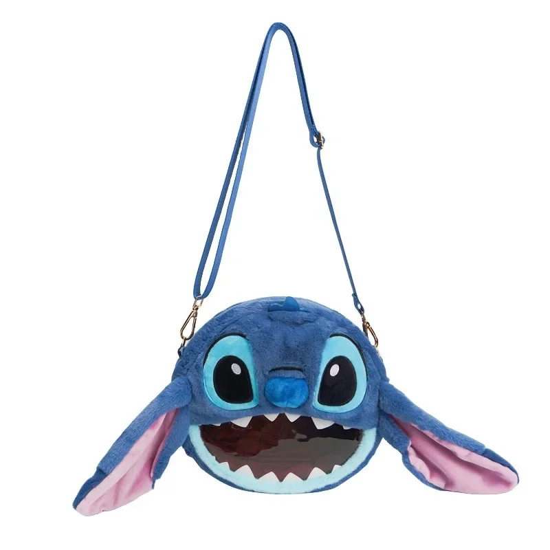 Zaino Disney Stitch Plushie - Adorabile borsa a tracolla in peluche alieno per bambini e adulti - Zaino a doppia spalla carino e funzionale