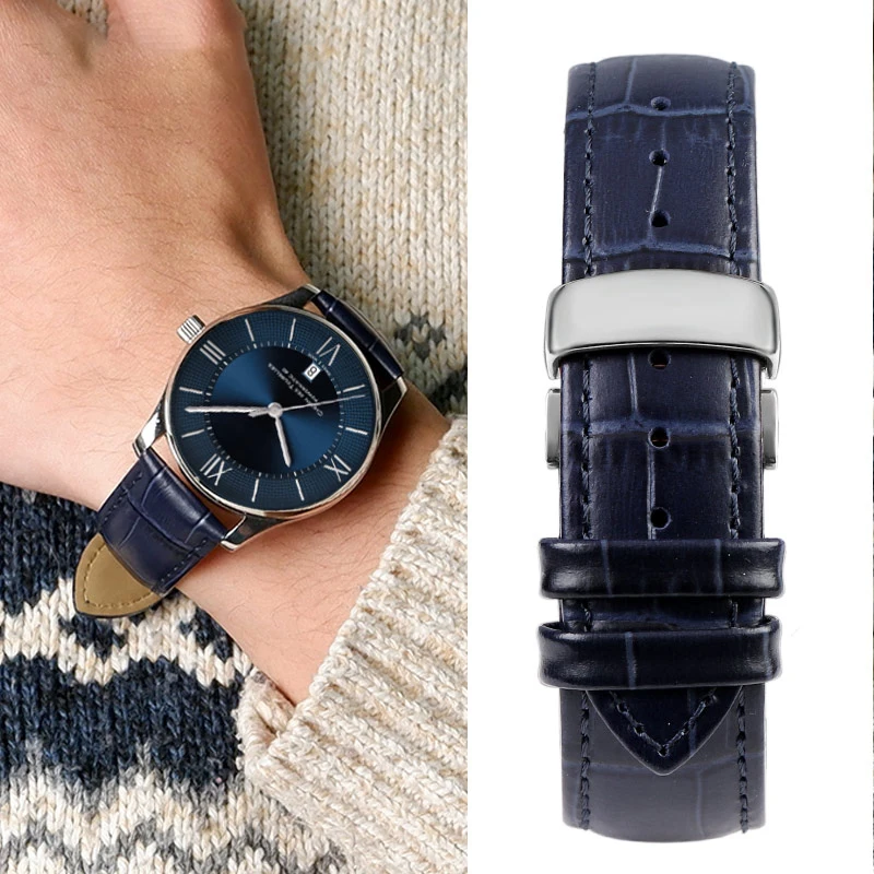 

Cowhide Wristband for Tissot T099 watch band 1853 duruer series T099207 / 407A watch strap 16mm 21mm men's and women's bracelet