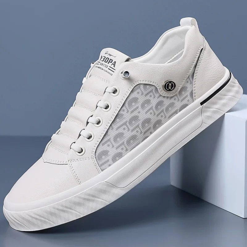 

Summer Men's White Breathable Mesh Sneakers Non-slip Casual Low-top Walking Shoes Men's Fashion Comfortable Daily Sports Footwea
