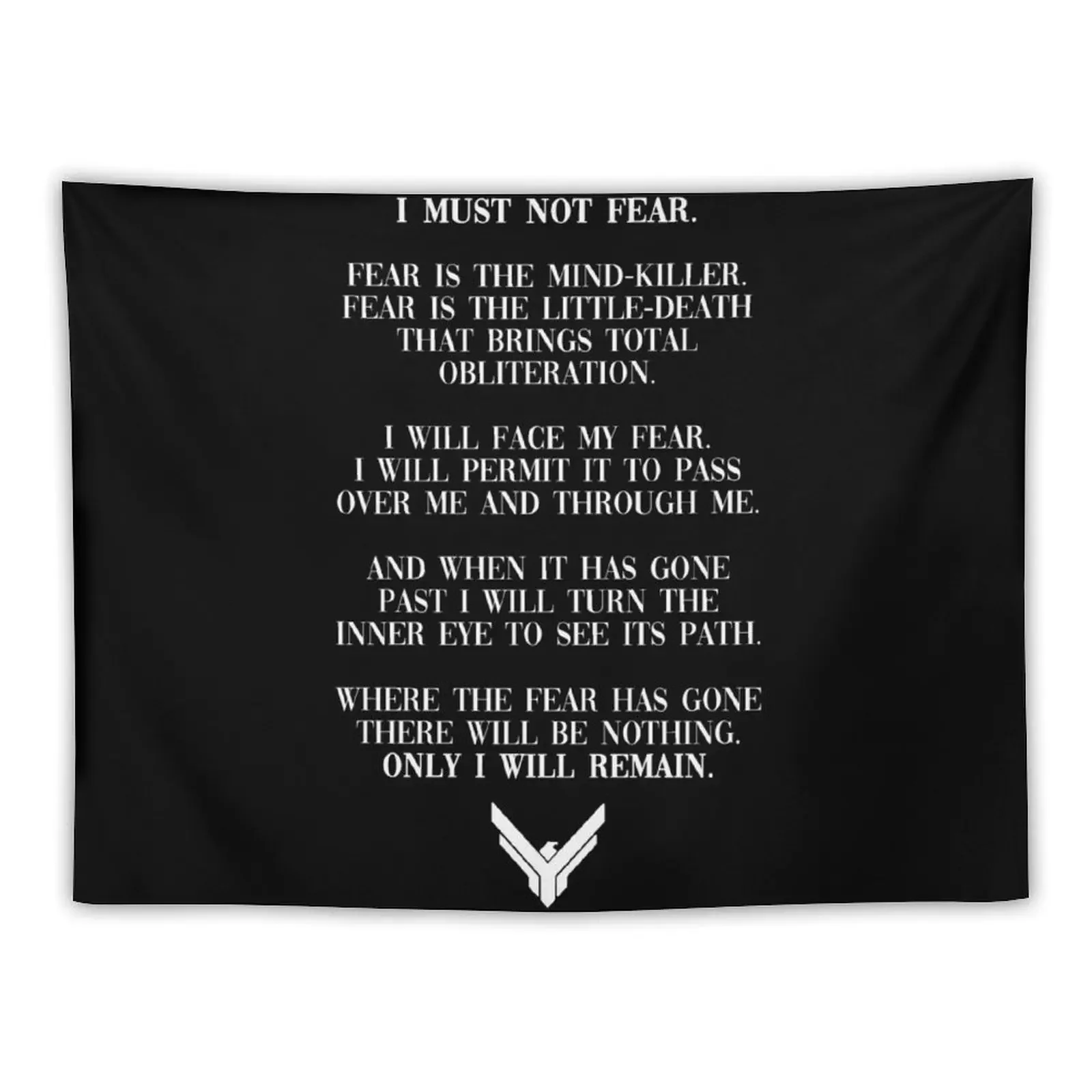 Litany Against Fear Dune 2020 Quote Tapestry Bedroom Decor Aesthetic Mushroom Tapestry