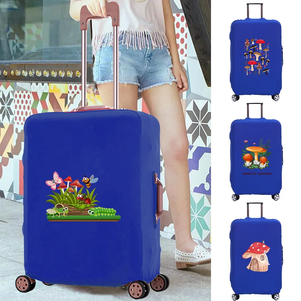 

Luggage Case Scratch Resistant Travel Accessory Cover Apply To18-28 Inch Trolley Protective Cases Mushroom Print Suitcase Covers