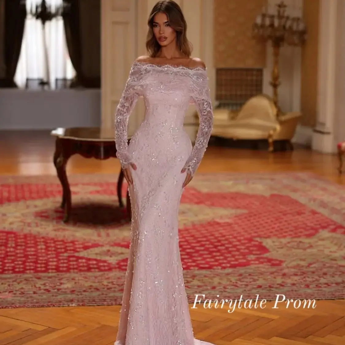 Elegant Off Shoulder Evening Dresses High Quality Sexy Mermaid Prom Dresses Sequins Party Gowns for Women Customized 2026
