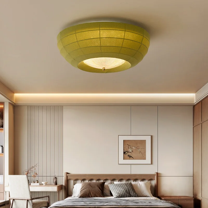 Mid Ancient Style Colorful Fabric Ceiling Lights Designer Japanese Homestay Living Room Kitchen Restaurant Indoor Ceiling Lamps