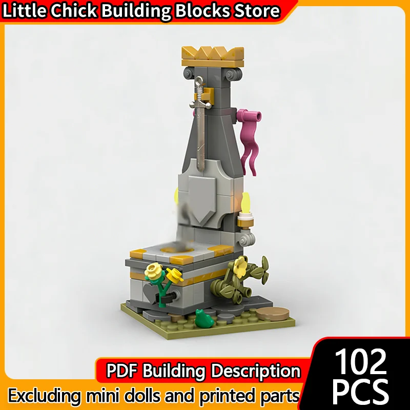 

Модель City Street View MOC, строительные кирпичи, гробница древних KnigHt, модульная технология, детский праздничный подарок, сборный игрушечный костюм