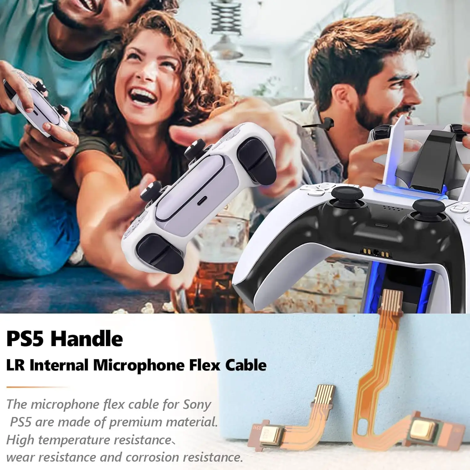 1sets Microphone Flex Cable Replacement for PS5 V1 V2 V3 Wireless Controller Inner Mic Ribbon Cable for Playstaion 5 Accessories - view 4