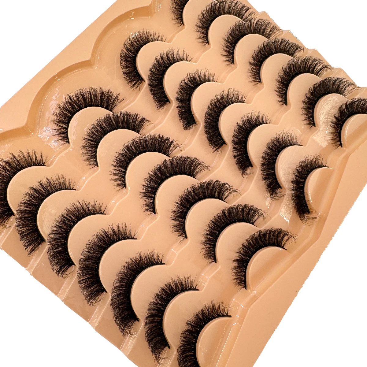 HBZGTLAD Neue 14 Paar künstliche Nerzwimpern, flauschige falsche Wimpern, dickes Volumen, dramatische Katzenaugenwimpern, langer Streifen, Wispy Lashes Packung – Detail 7