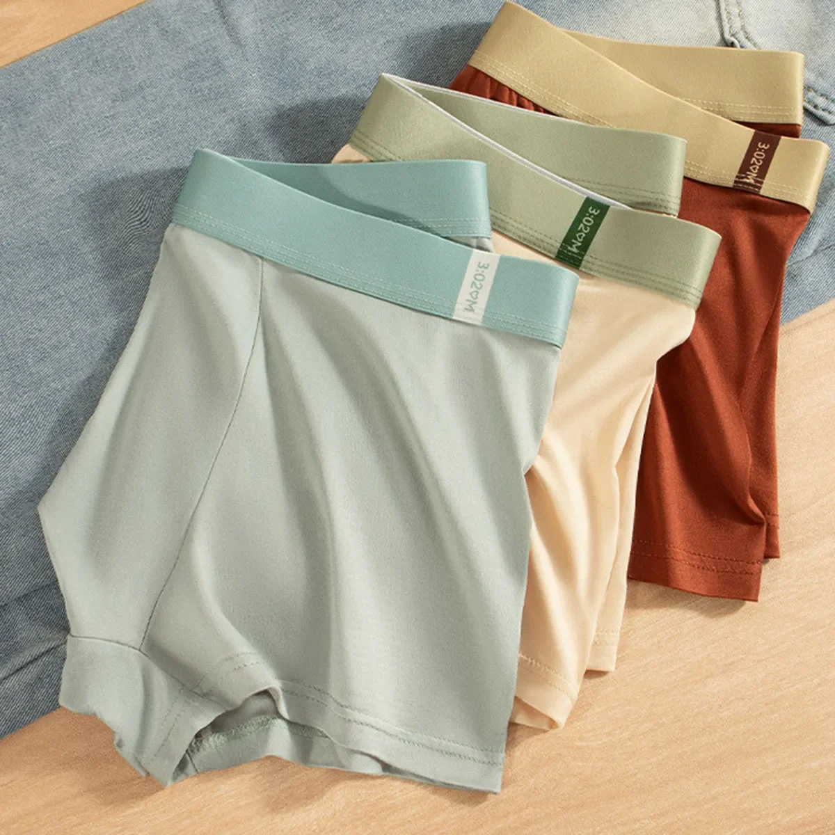 3er-Pack Sommer Dünne Eisseide Herren Boxershorts Graphen Antibakterielle Männerunterwäsche Atmungsaktive Kühle Herren-Slips Boxershorts – Detail 6