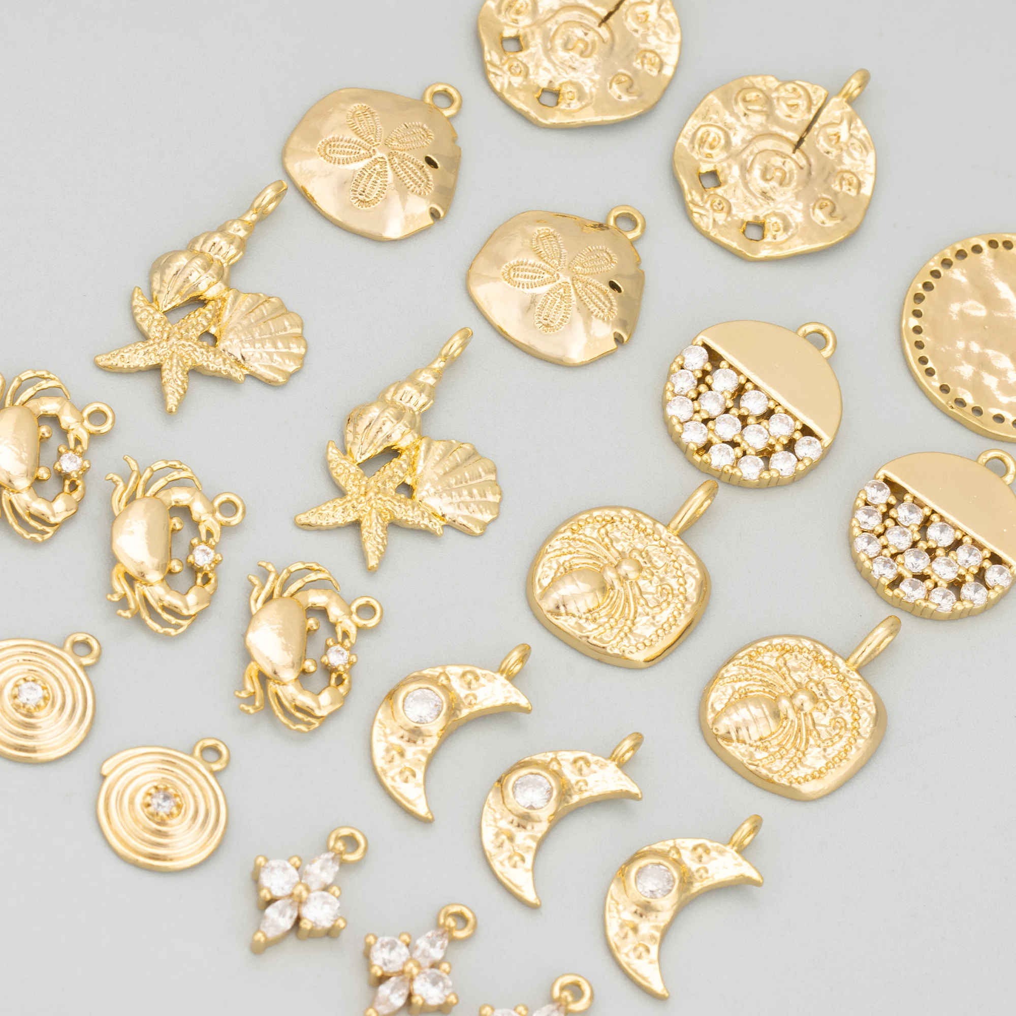 GUFEATHER,6pcs/lot,MH64,jewelry accessories,18k gold rhodium plated,copper,zircons,hand made,charms,jewelry making,diy pendants image 5
