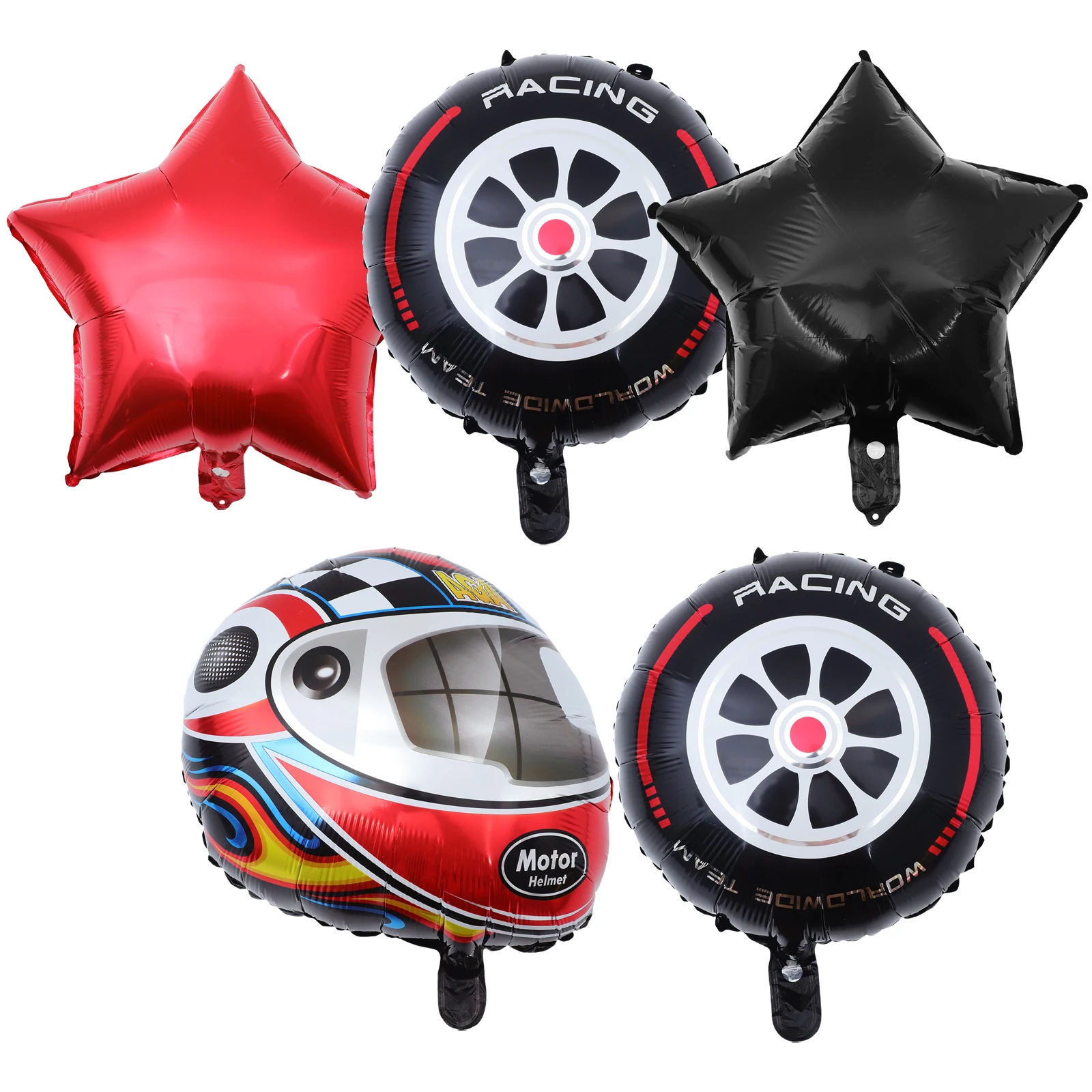 

Car Tire Racing Balloons Durable Aluminum Foil Party Decorations Boys Birthday Photo Props Festive Atmosphere Bike