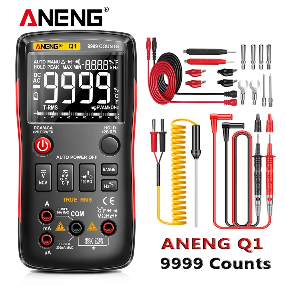 ANENG Q1 multimeter multimetre digital professionel multimeter Trms Multimètre Numérique Bouton 9999 rm409b testeurs automobile électrique