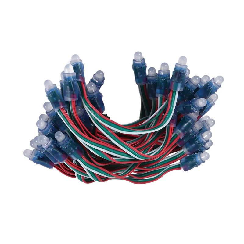 

Y17A 50Pcs WS2811 LED Pixel Light String Advertising Pouring Waterproof Full Color Perforated Light 12Mm DC 5V