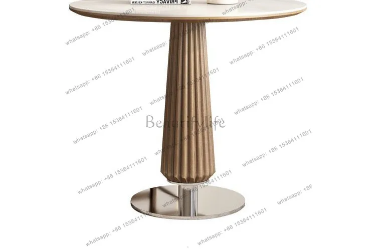 Round marble dining table Coffee table Hotel round writing desk