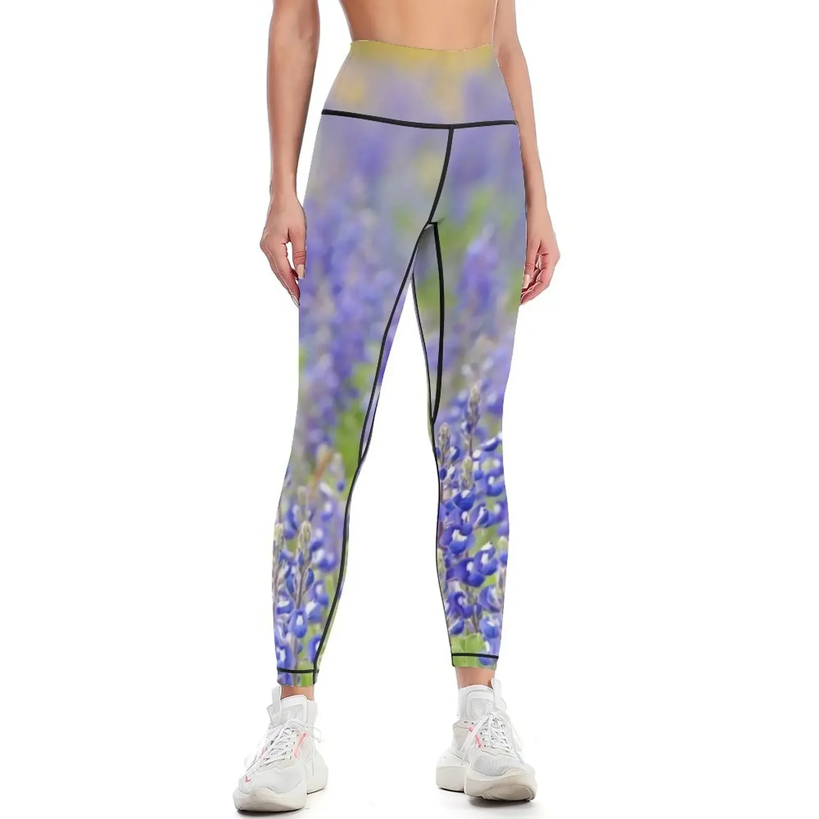 

Texas Bluebonnet Field, Nacogdoches County Leggings Women's sports gym's clothing legging gym Womens Leggings