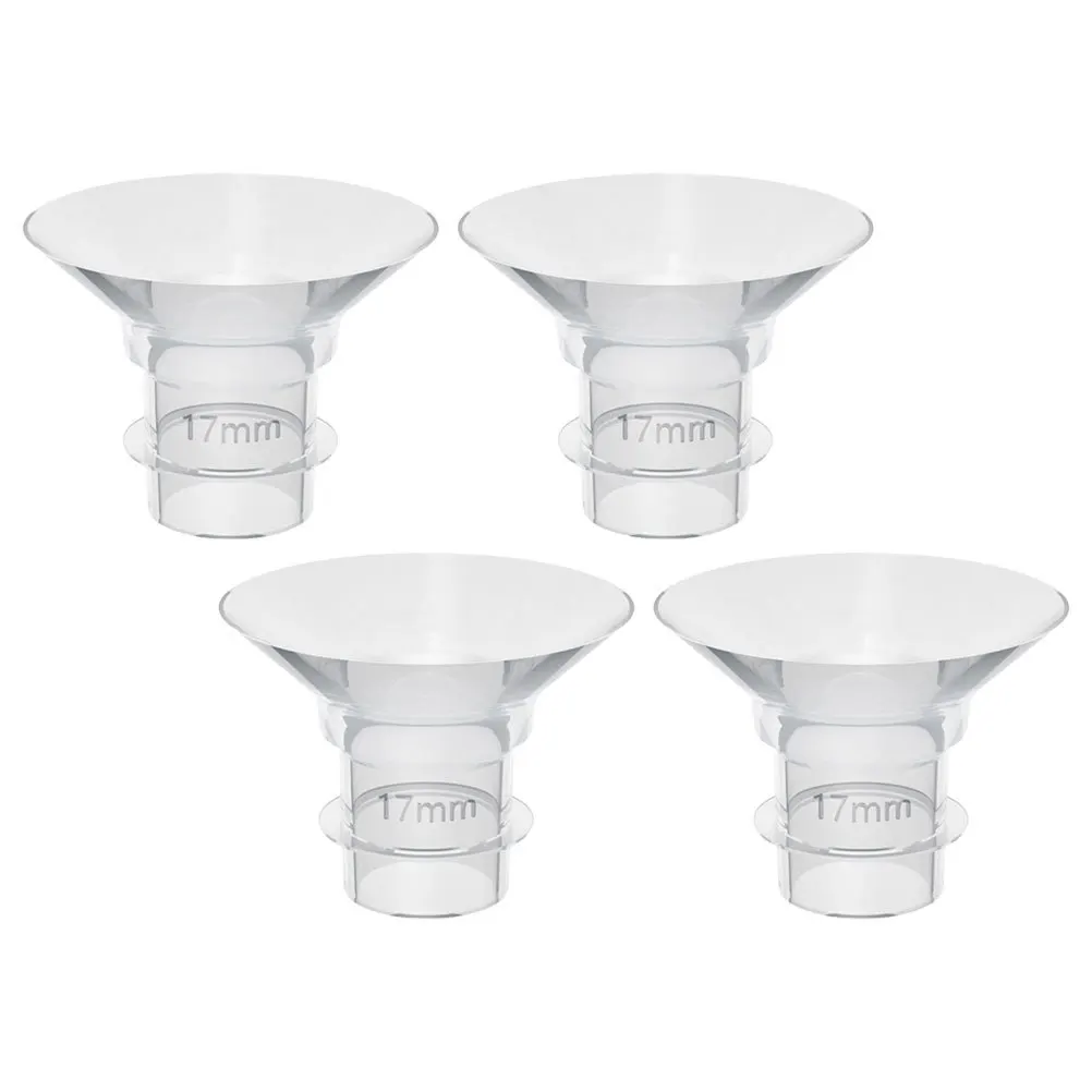 

4Pcs Silicone Breast Pump Flange Inserts Replacement for Wearable Electric Pumps Bpa-Free Soft Comfortable Design