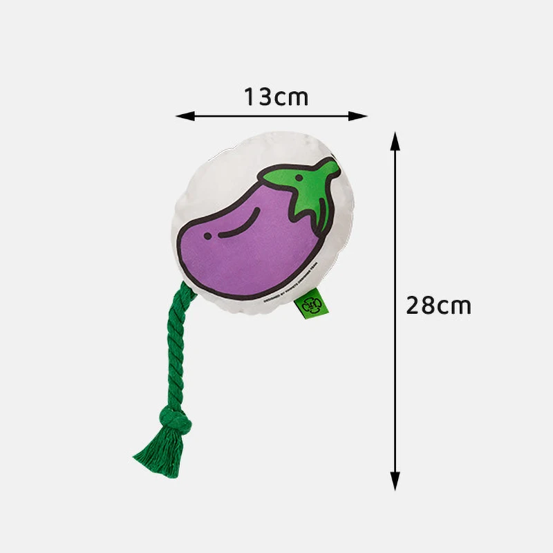 Creative Vegetable Printed Plush Dog Toy Durable Sound Teeth Grinding Relieves Boredom Cotton Rope Puppy Chew Toy Jouet Chien