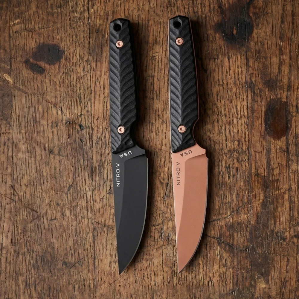 

NITRO-V Outdoor Hiking Climbing Knives Durable 8Cr13Mov Fixed Blade Knife Camping BBQ Fishing Hiking Practical Knives G10 Handle