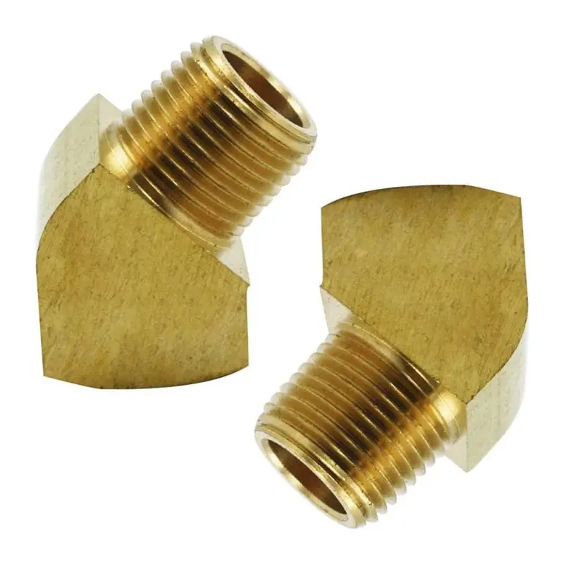 

A60Z45 Degree Street Elbow 1/8" NPT Male X 1/8" NPT Female Brass Pipe Fitting Pack Of 2 1/8" Nptmay