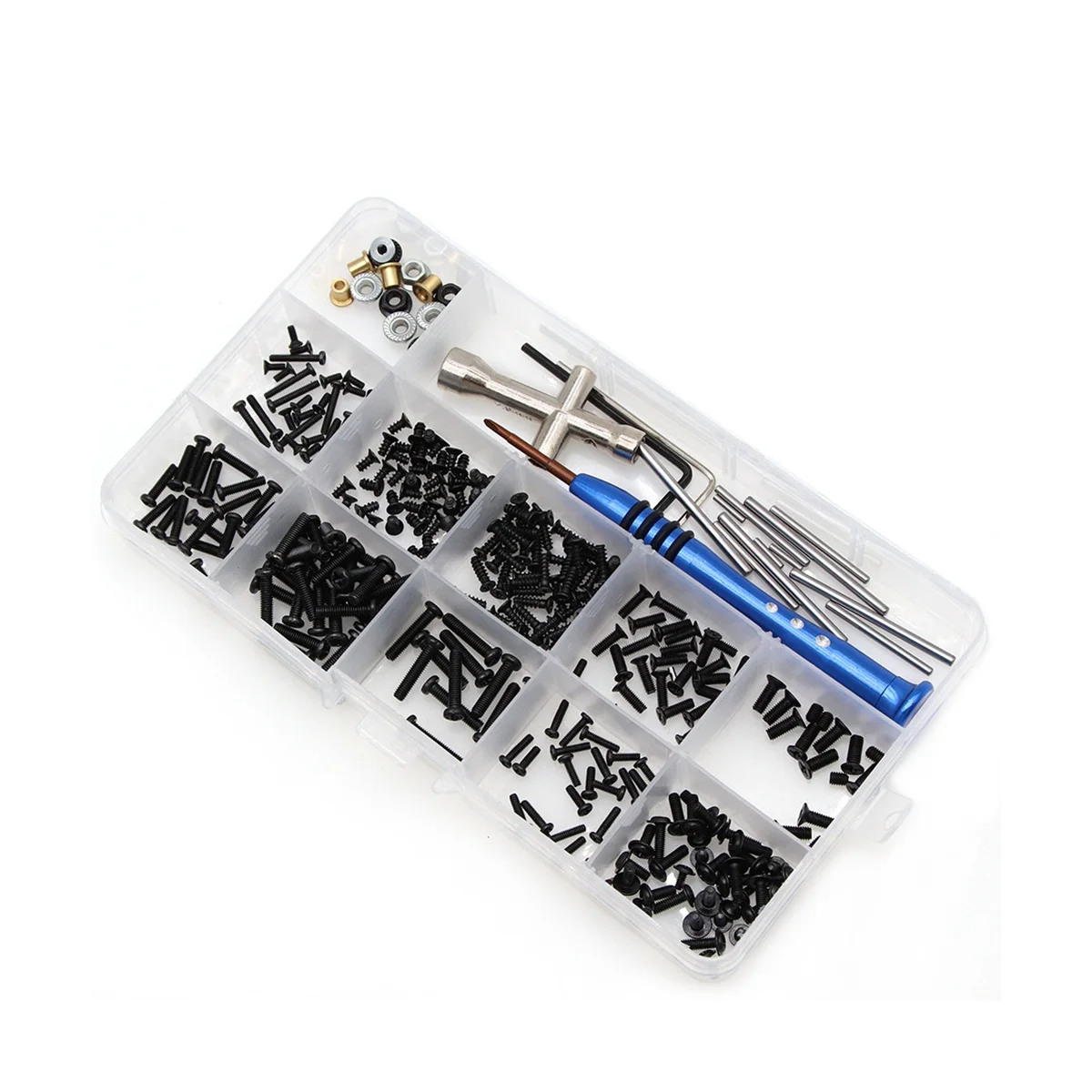 Imagem -03 - Caixa de Ferramentas do Jogo do Prendedor do Parafuso para Wltoys Peças Sobresselentes do Carro do rc m2 M2.5 m3 144001 144010 124007 124016 124017 124018 124019