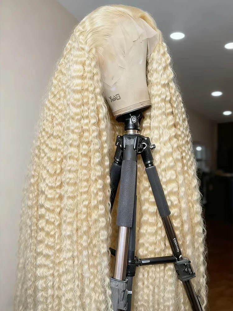 

250% 613 Вьющиеся 13x6 HD Парики фронтальной части шнурка 40 дюймов Свободные глубокие волны человеческих волос Медовый блондин Волна воды Парики фронта шнурка для женщин