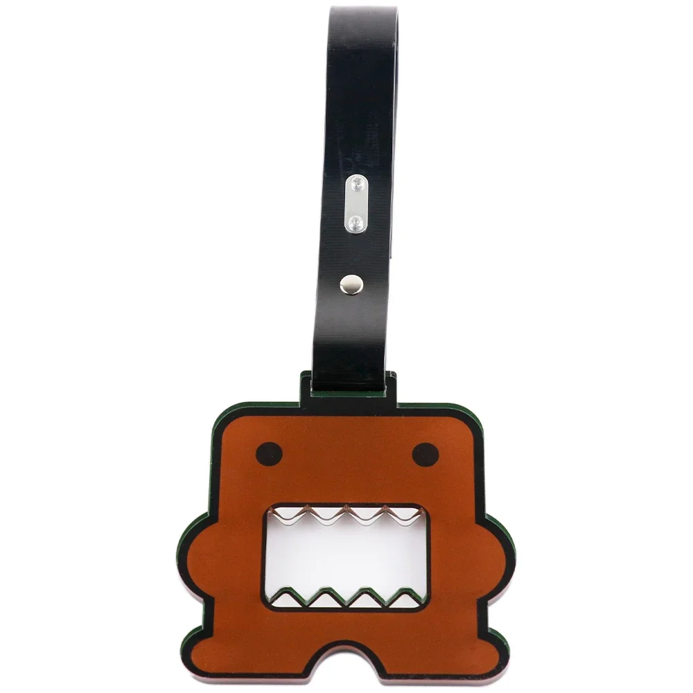 Domo Kun jdm Tsurikawa Ring Acrylic Handle Hand Strap Auto Bus Car Drift Charm Warning Tag