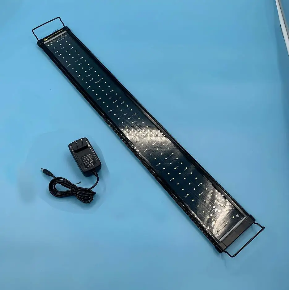 

Aquarium Fish Tank LED Plant Strip Light With Extendable Brackets,30CM-120CM Coral Reef Light Stimulate Sunlight Moonlight,RGBW