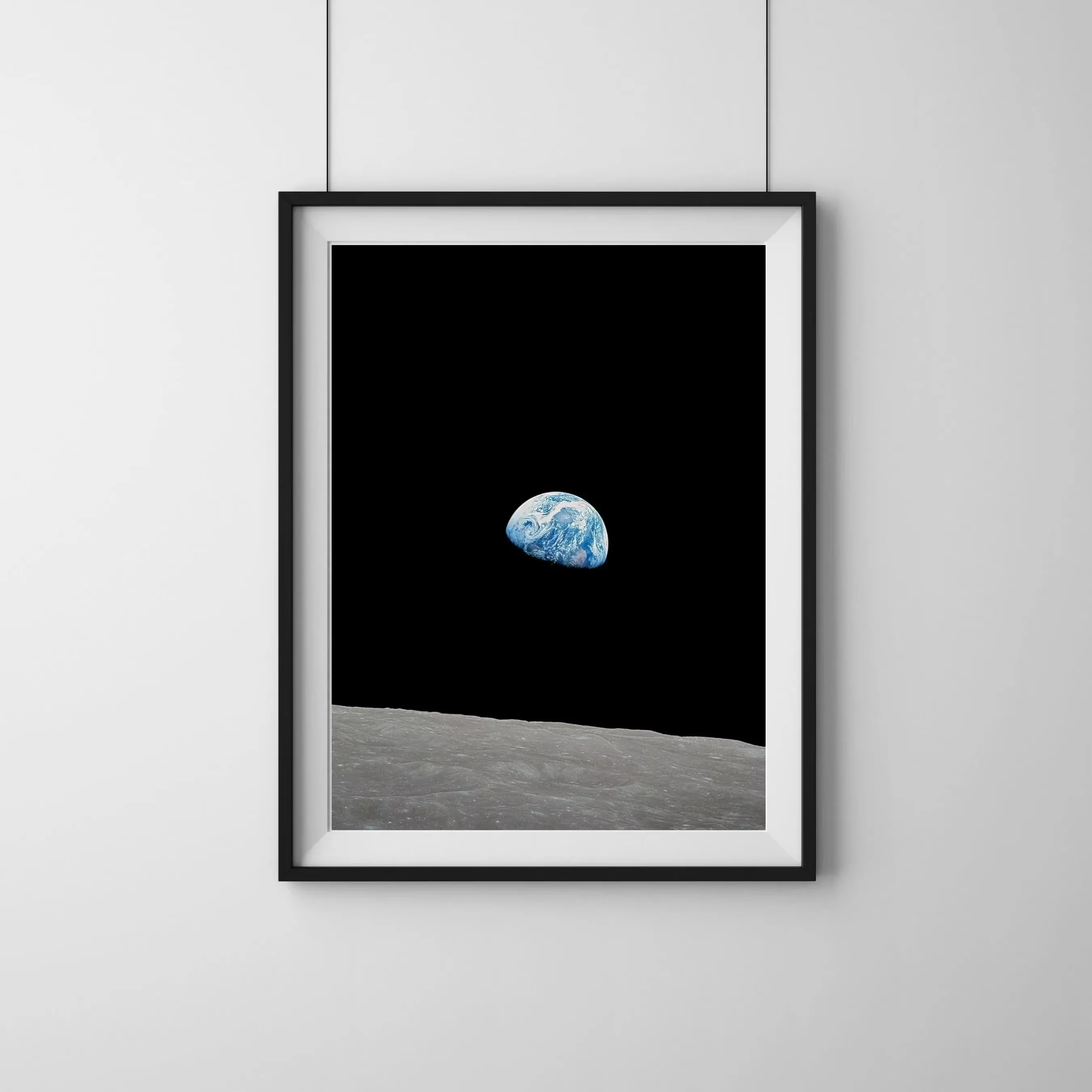 ملصق خيال علمي وملصق رائد فضاء لتزيين المنزل ، لوحة قماشية مجددة ، صور فنية جدارية للغرفة ، شروق الأرض خلال أبولو 8 #3