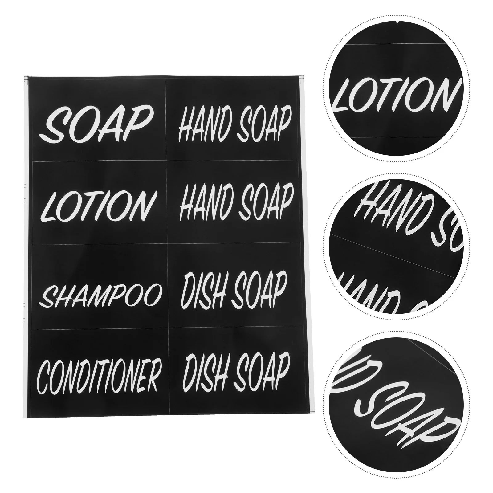 3 Sheets of Travel Dispenser Stickers Self-adhesive Stickers Soap Sub Bottle Labels Lotion Bottle Stickers