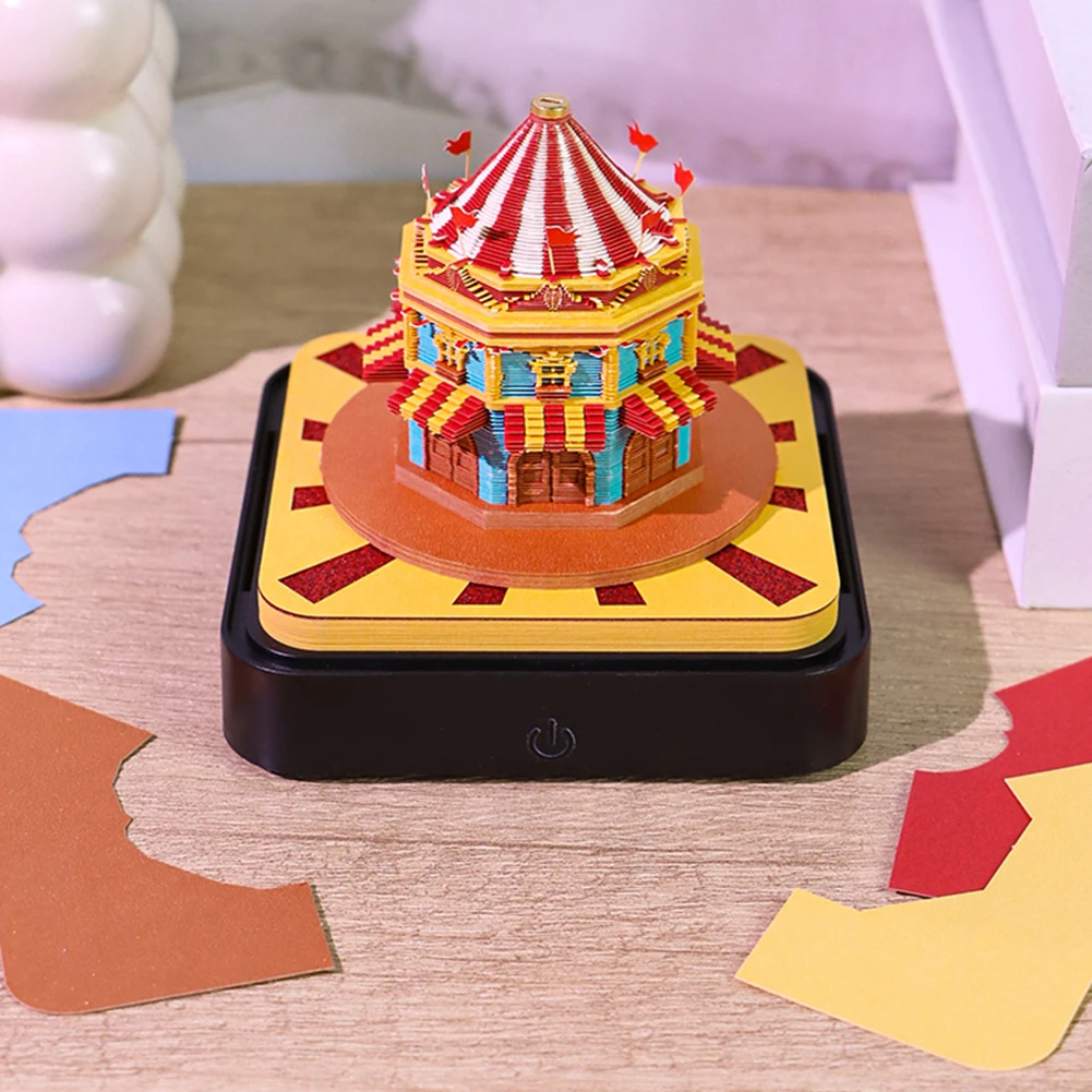 Blocco note 3D Art Stickys Notes Note di carta fatte a mano Ornamento da scrivania per l'ufficio di studio domestico