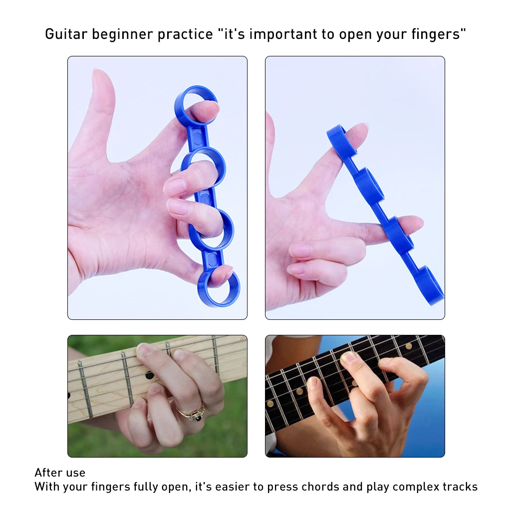 Guitar Finger Expansion Sleeves Musical Instrument Ukulele Accessories Finger Force Piano Span Practice Electric Acoustic Guitar