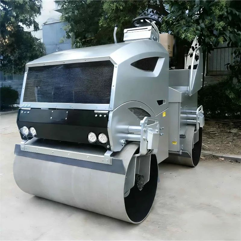 Mini Road Roller Walk Behind Tamping Machine Narrow Area Construction Machinery Alley Foundation Compaction Customized Price