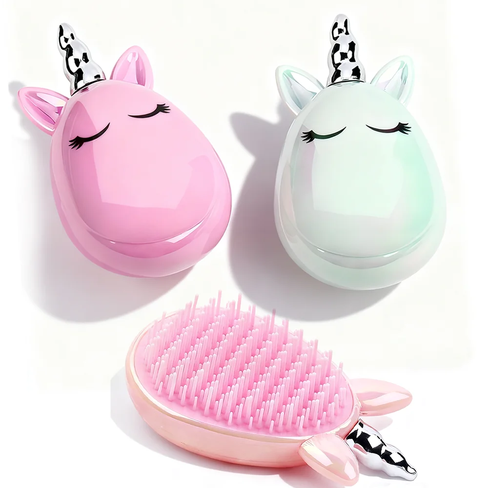 

Cartoon Unicorn Hair Comb - Anti-static Small Hair Care Tool with Head Massager for Children Cute Hairdressing Comb