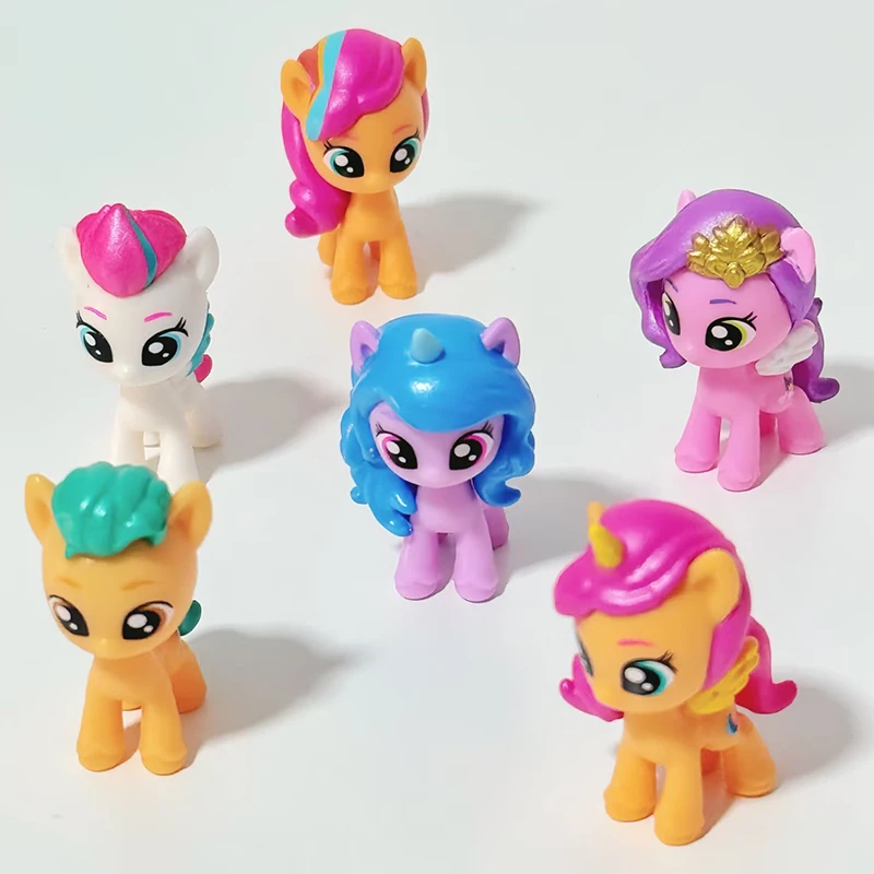 بلدي ليتل المهر Q Posket أنيمي الشكل أكياس أعمى لعب صغيرة لطيف يونيكورن التماثيل صناديق الغموض الأطفال هدية الكريسماس الديكور #1