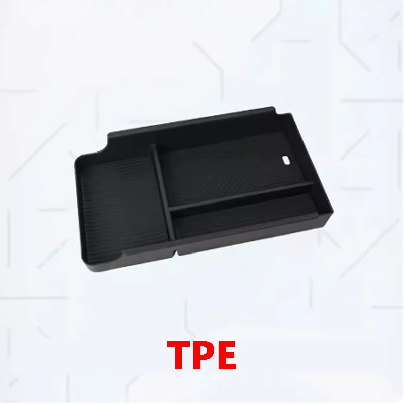 For ZEEKR 007 2024 Car TPE Central Armrest Storage Box Container Interior Stowing Tidying Flocking Accessories