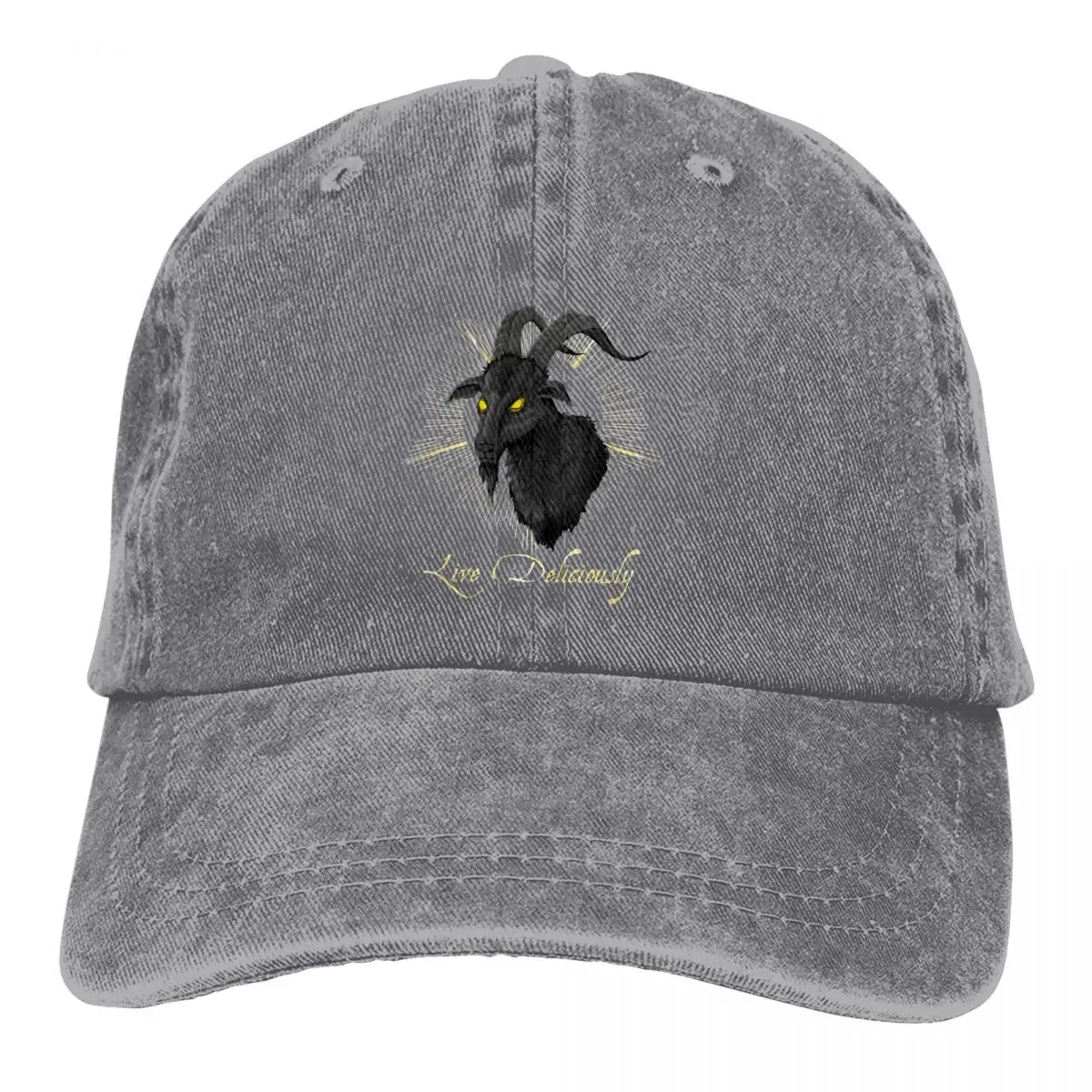 Black Phillip Live Deliciously Baseball Cap Men Cowboy Hats Women Visor Protection Snapback Baphomet Satan Lucifer Caps