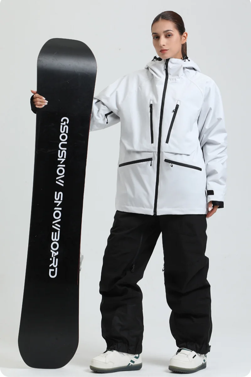 

Gsou Snow 2025 Women's Insulated Ski Set Waterproof Windproof Alpine Snowboarding Coat with Colorful Pattern Winter Outdoor