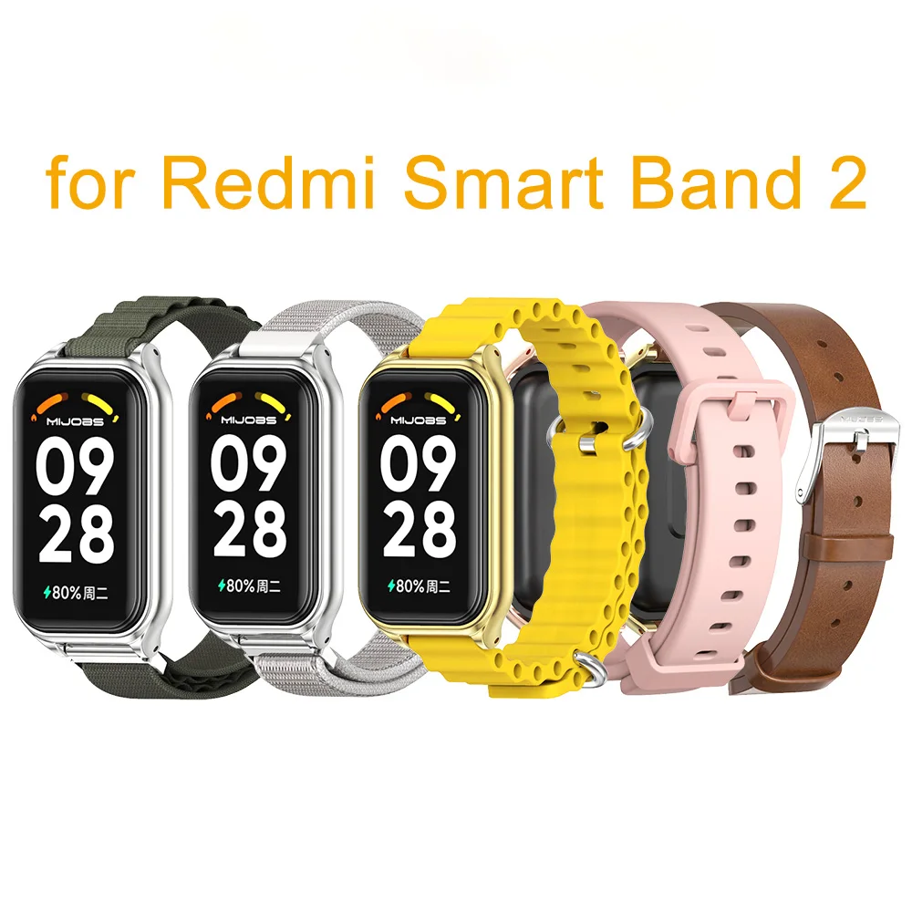 Strap for Redmi Band 2 Bracelet Silicone Wristband Replacement Accessories Waterproof Watch Band for Redmi Smart Band 2 Correa