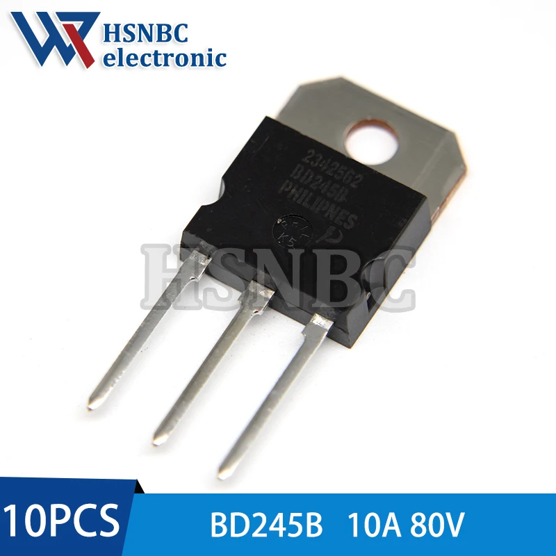 

10Pcs/Lot BD245B BD245 TO-218 10A 80V isc Silicon NPN Power Transistor 100% New Original