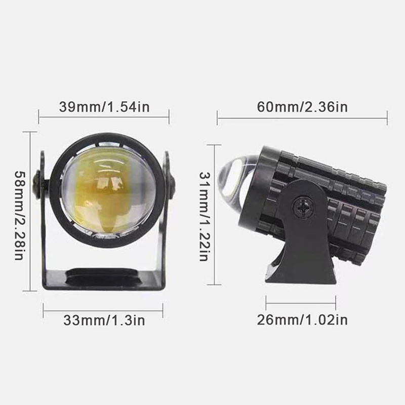 2 قطعة دراجة نارية Led المصباح 12 فولت عالية مشرق Led أضواء مصباح للدراجات النارية موتو Led الأضواء المساعدة ملحقات المصابيح