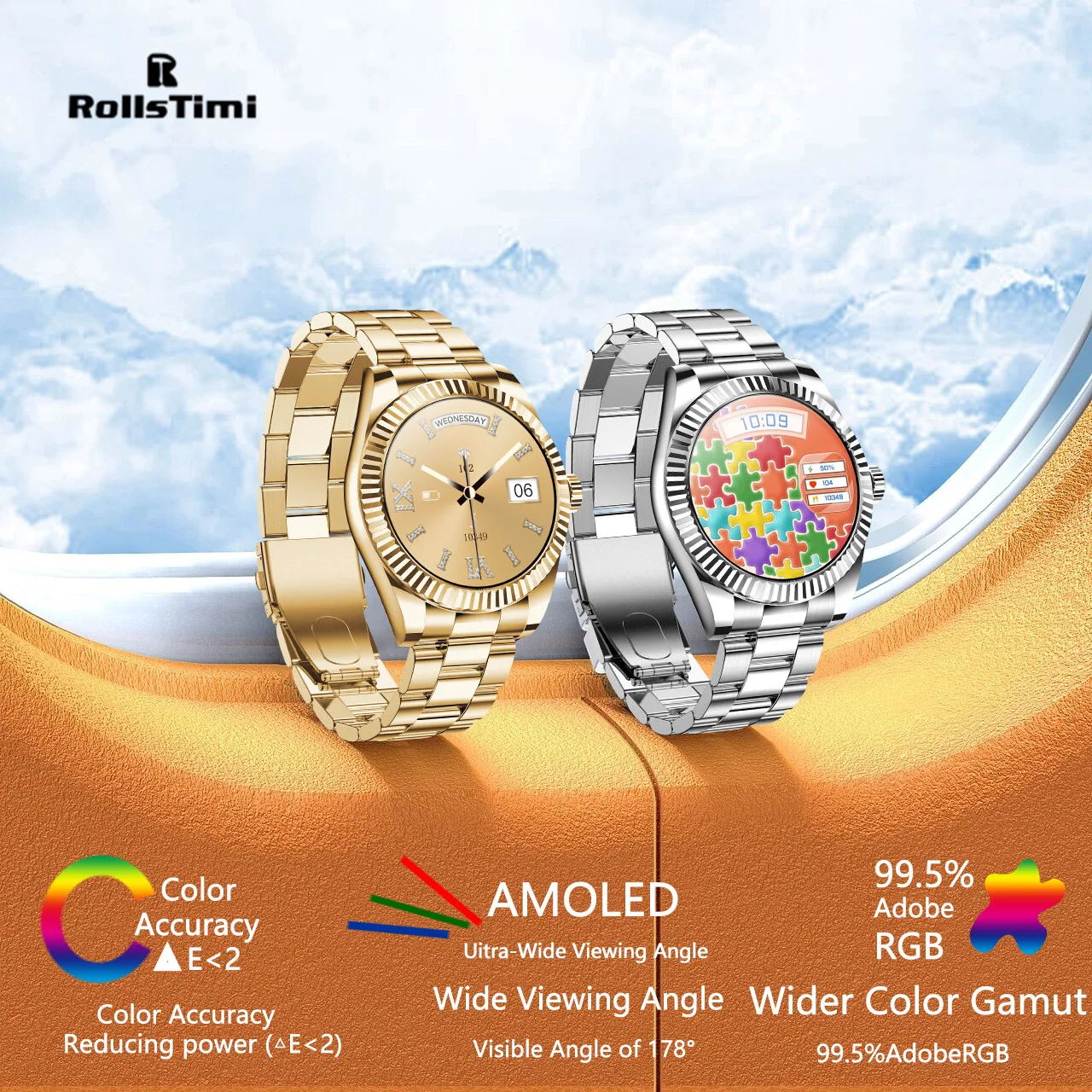ROLLSTIMI Unisex Limited Collection Smart Watch All-Match Ac
