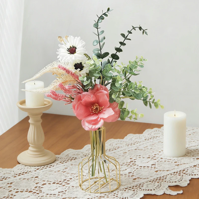 الخشخاش الفاوانيا ديزي الخزامى الأوكالبتوس باقة عيد الميلاد لتقوم بها بنفسك هدية حكيم النبات ديكور الزهور الاصطناعية ديكور المنزل والزفاف