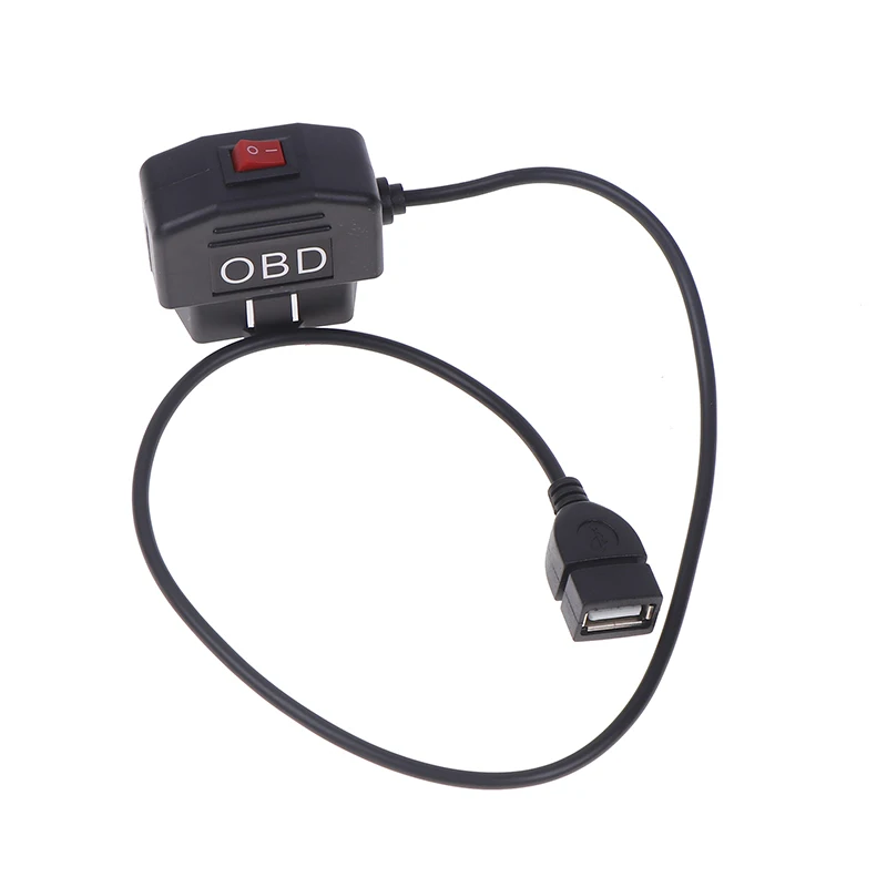 New 24 Hours Parking Monitoring 5V 3A USB Car Charge Cable OBD Hardwire Kit With Switch Wire For Dash Cam Camcorder Vehicle DVR