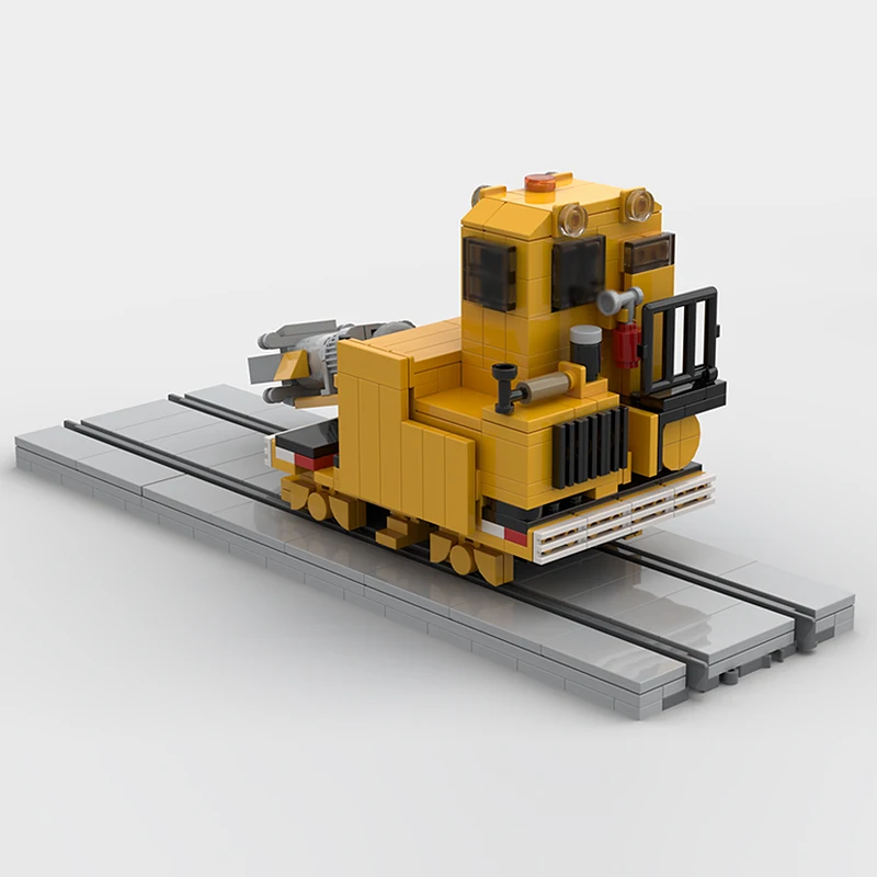 City Car Model MOC Building Bricks Engine-Powered Rail Snow Blower Modular Technology Gifts Holiday Assemble Children Toys Suit