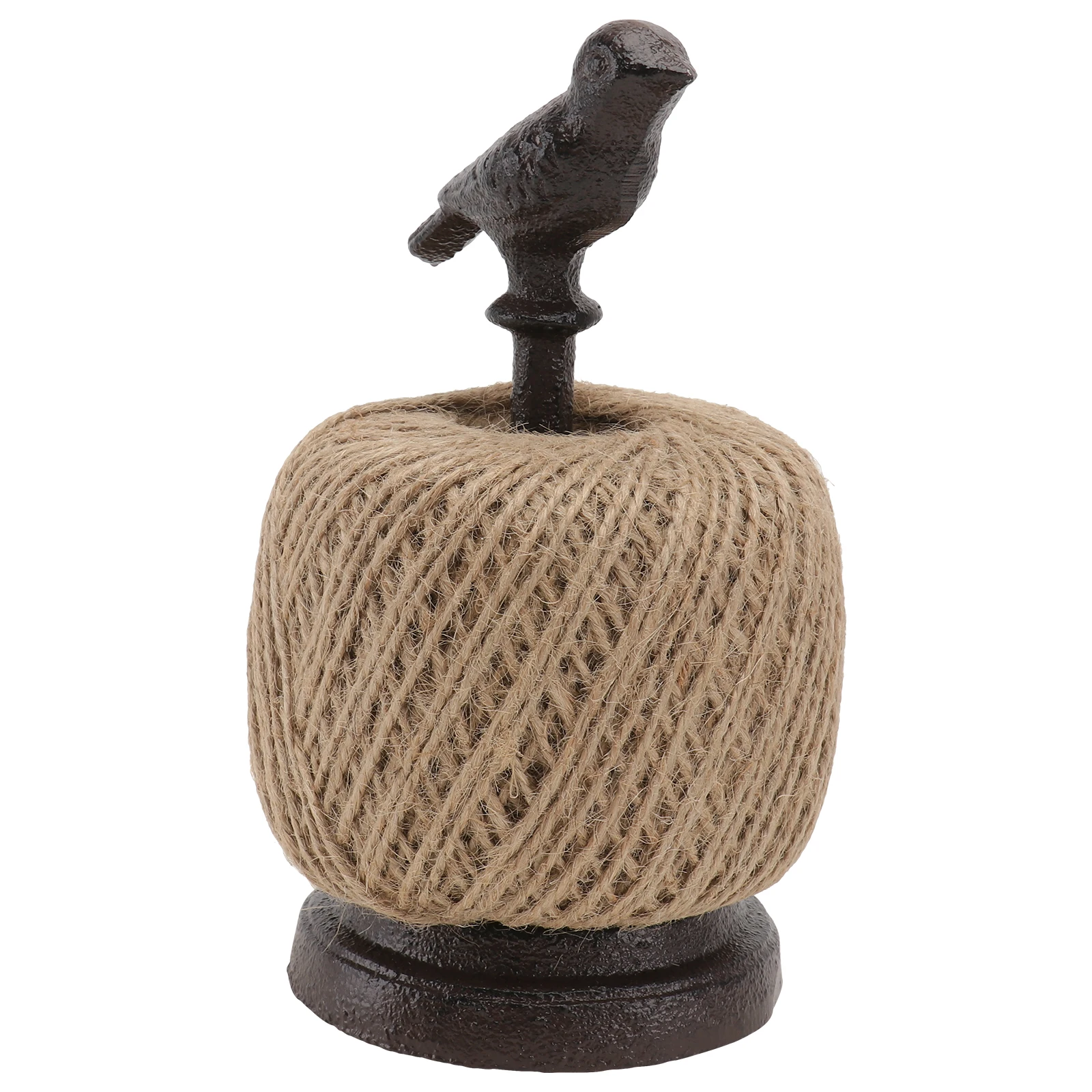 

1pc Cast Shape Rope Rack Black Retro Style Sturdy Non-Slip Decoration Iron Bobbin Stand For Hemp Rope