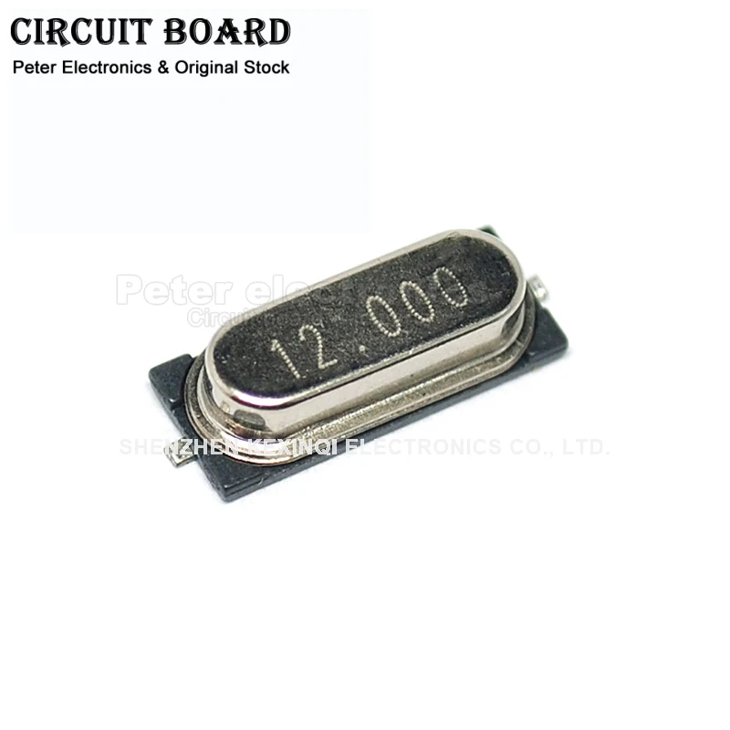 10PCS SMD Crystal Oscillator 12M 2Pin 12MHZ 49SMD Quartz Crystal Passive Crystal Oscillator